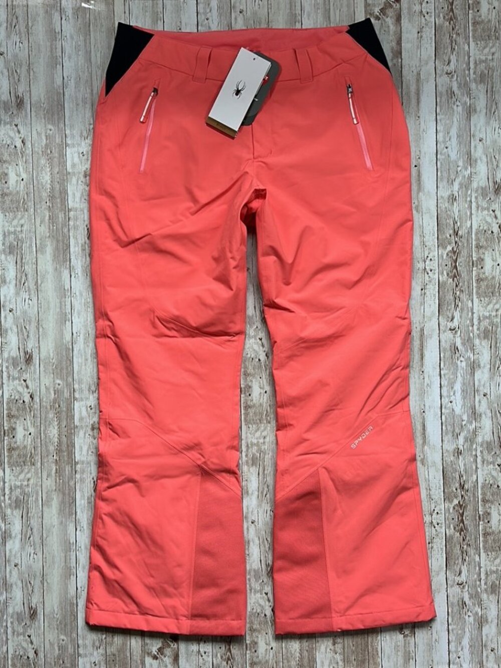 Spyder Winner Ski Pants Snowboard sz 14 Women's Tropic Pink Orange Winter Snow